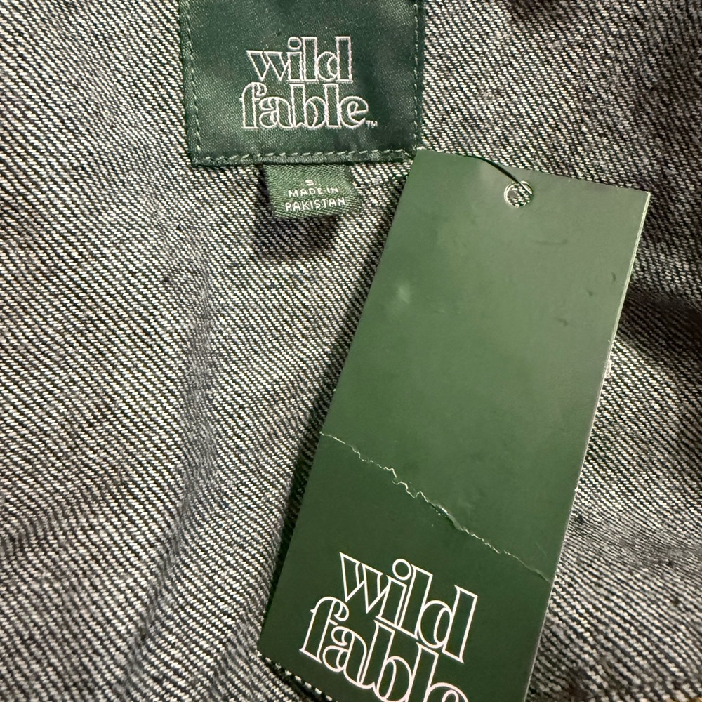 NWT Wild Fable Womens Small Dark Wash Denim Zip-Up Jacket - Picture 5 of 8